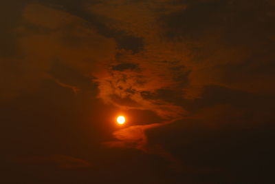 Scenic view of moon at sunset