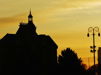 Low angle view of church against sky