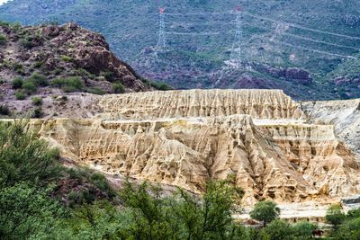 Rock formations on landscape