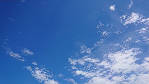 Low angle view of blue sky