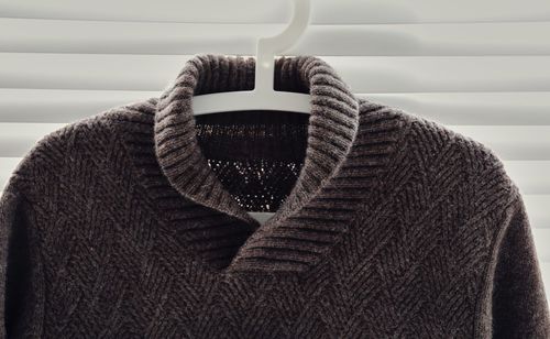 Close-up of clothes hanging