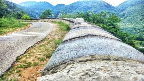 Road leading towards mountains