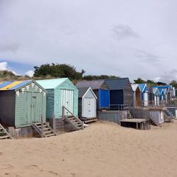 Beach huts at abersoch