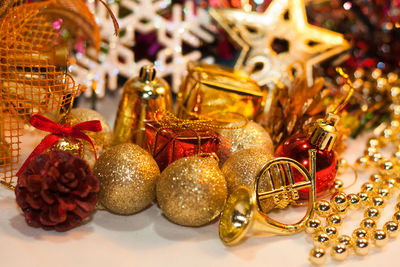 Close-up of christmas decoration