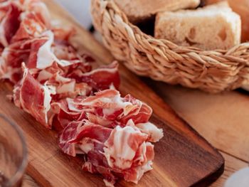 Close-up of food on table