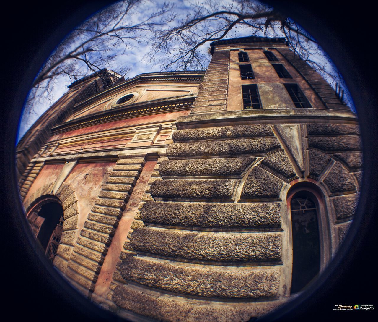 LOW ANGLE VIEW OF OLD RUIN BUILDING