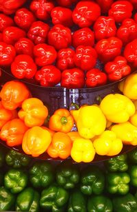 Full frame shot of red chili peppers