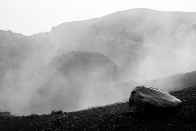 Rock formations on landscape