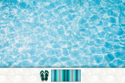 High angle view of swimming pool