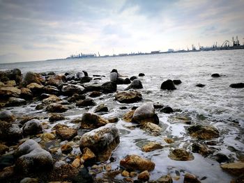 Scenic view of sea against sky