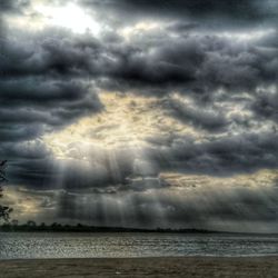 Storm clouds over sea