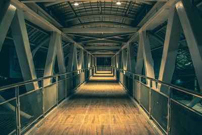 Empty corridor of building