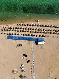 High angle view of beach