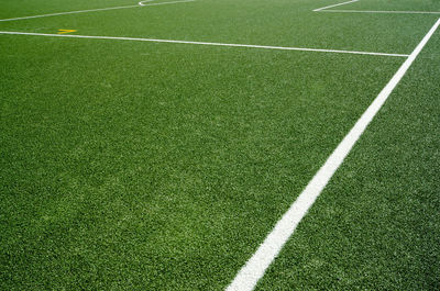 Boundary markings on sports field