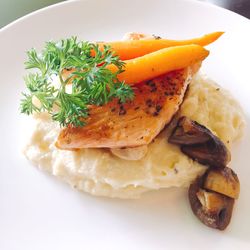 Close-up of food in plate