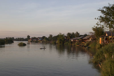 Scenic view of river against sky