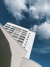 Low angle view of modern building against sky