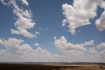 Low angle view of sky over land