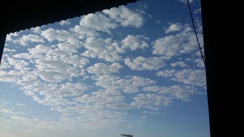 Low angle view of cloudy sky