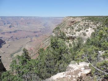 Scenic view of landscape against clear sky