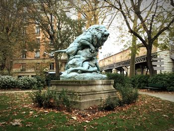 Sculpture in park