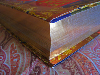 Close-up of open book