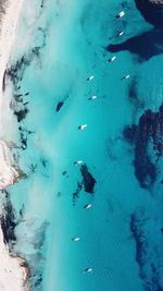 High angle view of beach