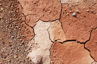 Full frame shot of cracked land