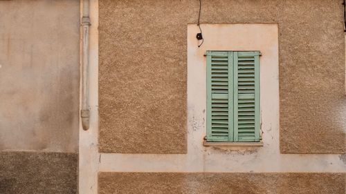 Close-up of window on wall