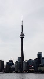 Modern buildings in city against sky