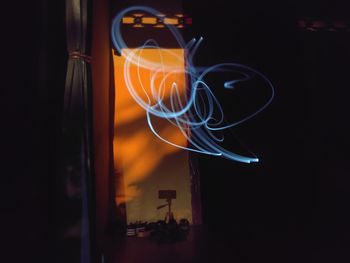 Light painting at night