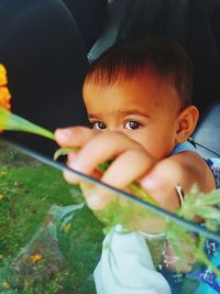 Portrait of cute baby girl