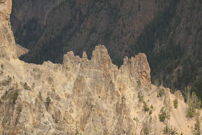 View of rock formations