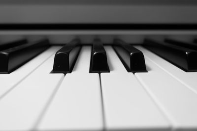 Close-up of piano keys