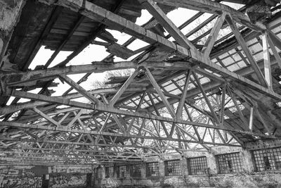 Low angle view of old bridge