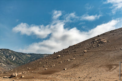 Scenic view of desert against sky