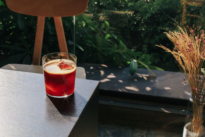 Close-up of drink on table