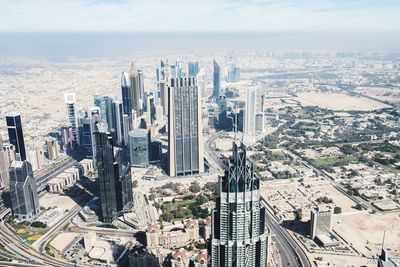 High angle view of cityscape