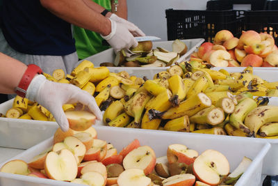 Food for sale at market stall