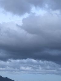 Low angle view of storm clouds in sky