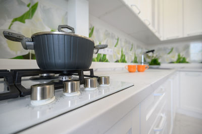 Close-up of food in kitchen at home