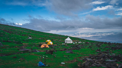 Scenic view of landscape against sky