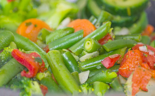 Close-up of cooked vegetables