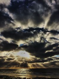 Low angle view of storm clouds in sky