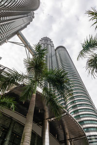 Low angle view of modern building against sky