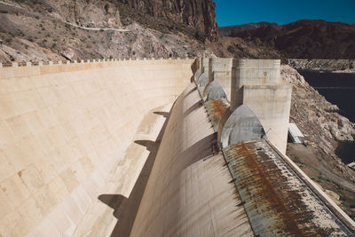 High angle view of dam