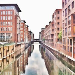 View of canal along buildings