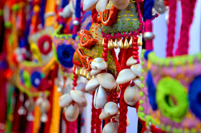 Close-up of toys for sale in market