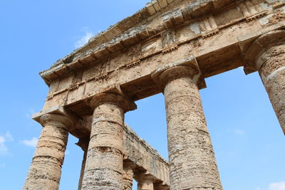 Low angle view of old ruins