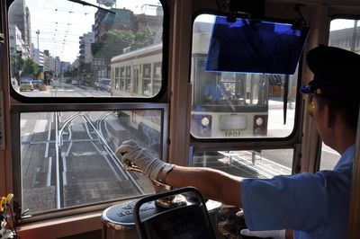 Man in train